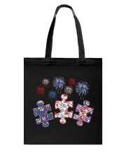 Patriotic autism awareness Tote Bag tile
