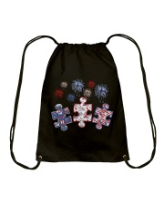 Patriotic autism awareness Drawstring Bag tile