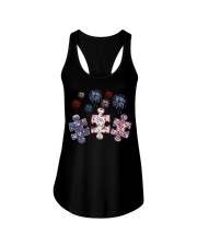 Patriotic autism awareness Ladies Flowy Tank tile