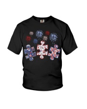 Patriotic autism awareness Youth T-Shirt tile