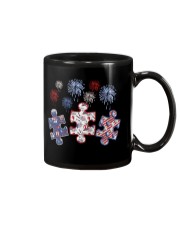 Patriotic autism awareness Mug tile