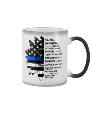 God says you are Color Changing Mug tile