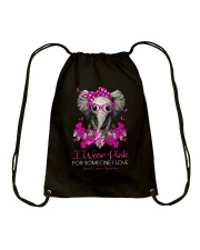 I wear pink for someone I love Drawstring Bag tile