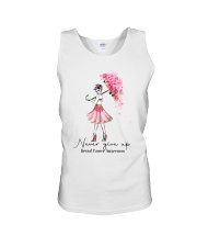 Never give up Unisex Tank tile