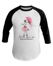 Never give up Baseball Tee tile
