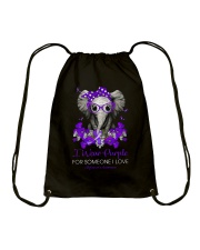 I wear purple for someone I love Drawstring Bag tile
