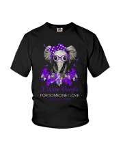 I wear purple for someone I love Youth T-Shirt tile