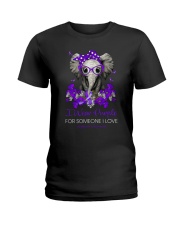 I wear purple for someone I love Ladies T-Shirt tile