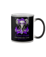 I wear purple for someone I love Color Changing Mug tile
