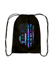 Fight Rheumatoid Arthritis American flag Drawstring Bag tile