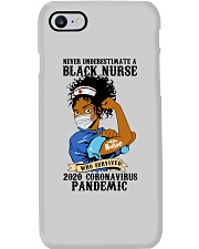 Never underestimate a black nurse Phone Case tile