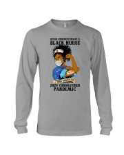 Never underestimate a black nurse Long Sleeve Tee tile