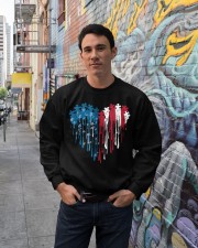 Autism heart Crewneck Sweatshirt lifestyle-unisex-sweatshirt-front-2
