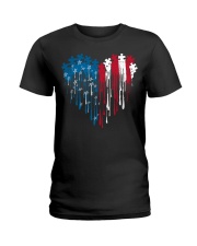 Autism heart Ladies T-Shirt tile