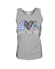 Peace love life Unisex Tank tile
