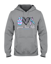 Peace love life Hooded Sweatshirt tile