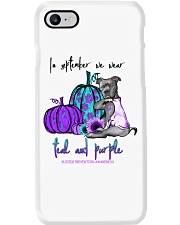 In september we wear teal and purple Phone Case tile