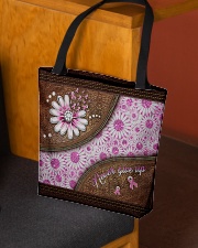 Never give up Leather pattern print All-over Tote aos-all-over-tote-lifestyle-front-02