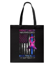 Breast cancer warriors back the blue Tote Bag tile
