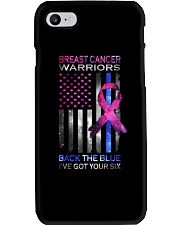 Breast cancer warriors back the blue Phone Case tile