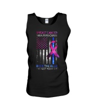 Breast cancer warriors back the blue Unisex Tank tile