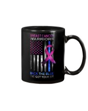 Breast cancer warriors back the blue Mug tile