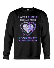 I wear purple for my mom Crewneck Sweatshirt tile