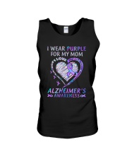 I wear purple for my mom Unisex Tank tile