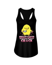 Breast cancer messed with the wrong chick Ladies Flowy Tank tile