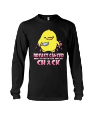 Breast cancer messed with the wrong chick Long Sleeve Tee tile
