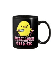 Breast cancer messed with the wrong chick Mug tile