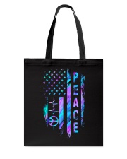 Hippie American flag Tote Bag tile