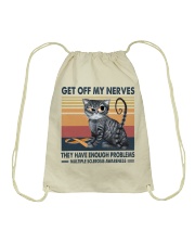 Get off my nerves Drawstring Bag tile