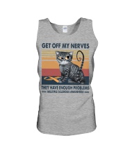 Get off my nerves Unisex Tank tile
