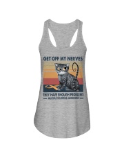 Get off my nerves Ladies Flowy Tank tile
