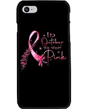In October we wear Pink Phone Case tile