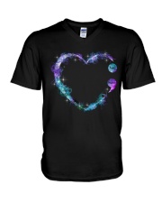 You matter heart V-Neck T-Shirt tile