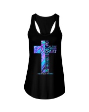 I can do all things through Christ who strengthens Ladies Flowy Tank tile