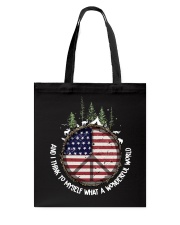 And I think to myself what a wonderful world Tote Bag tile