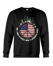 And I think to myself what a wonderful world Crewneck Sweatshirt front