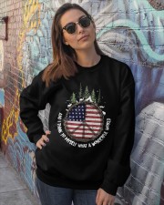 And I think to myself what a wonderful world Crewneck Sweatshirt lifestyle-unisex-sweatshirt-front-3