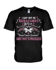 I may not be rich and famous V-Neck T-Shirt tile