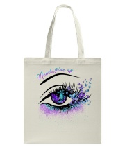 Never give up Tote Bag tile