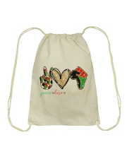 Peace Love Juneteenth - Printed apparels Drawstring Bag tile