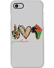 Peace Love Juneteenth - Printed apparels Phone Case tile