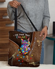 I see your true color Leather pattern print All-over Tote aos-all-over-tote-lifestyle-front-10