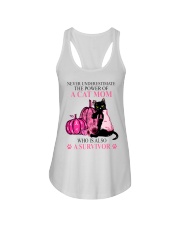 Never underestimate a cat mom Ladies Flowy Tank tile