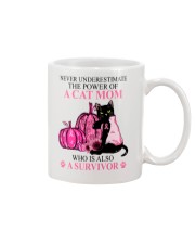 Never underestimate a cat mom Mug tile
