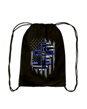 Back the blue Drawstring Bag tile