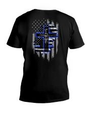 Back the blue V-Neck T-Shirt tile
